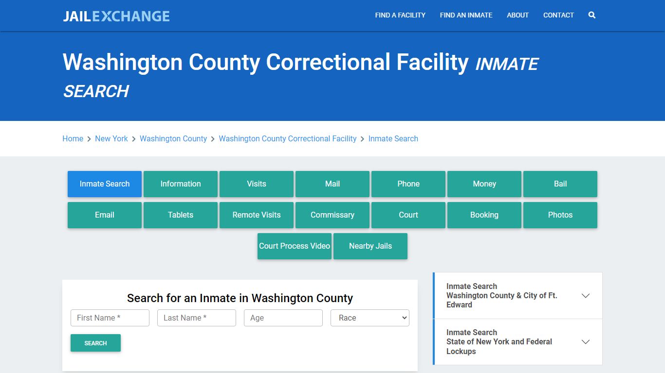 Washington County Correctional Facility Inmate Search