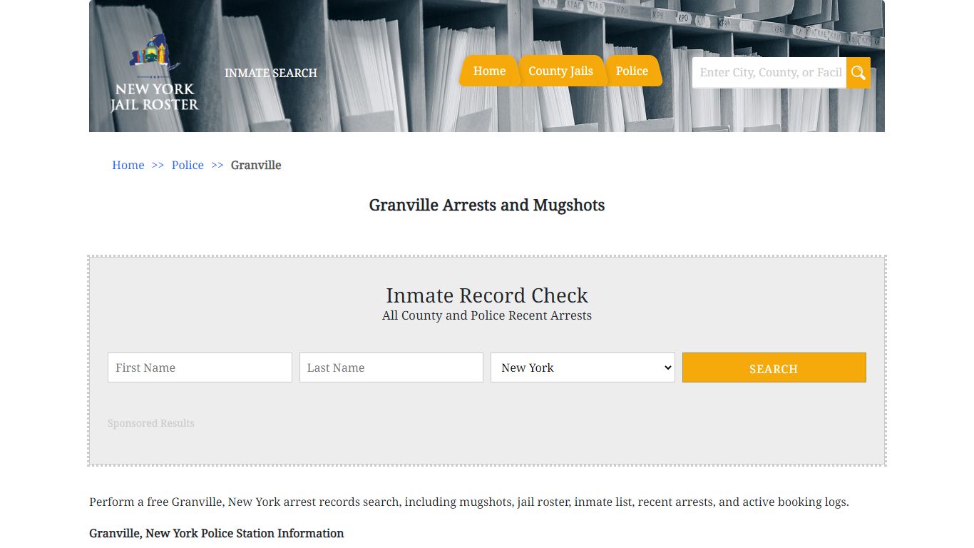 Granville Arrests and Mugshots - Jail Roster Search