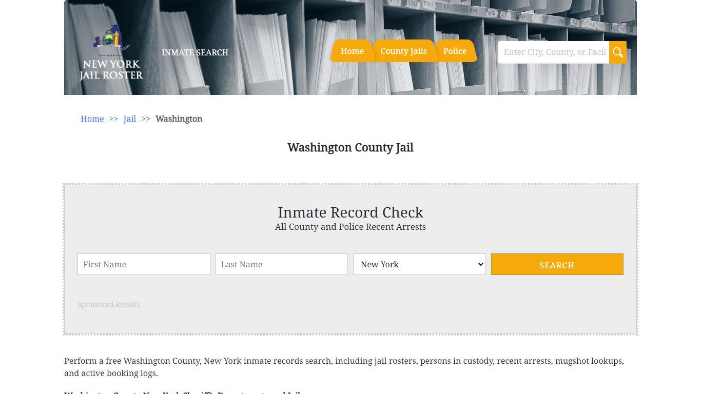 Washington County Jail - Jail Roster Search